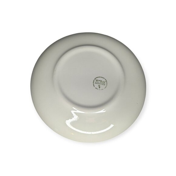 Vintage Max Schonfeld El Verde Casual Ironstone Green & White 12" Round Platter - Picture 4 of 12